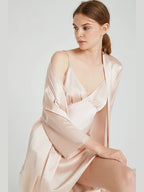 Belle 19 Momme Mulberry Silk Nightdress & Nightgown Set