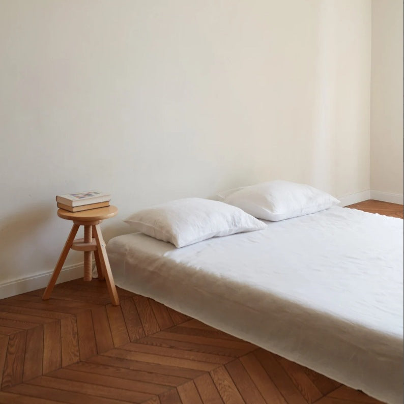 Elara Linen Bed Sheet and Pillowcase Set