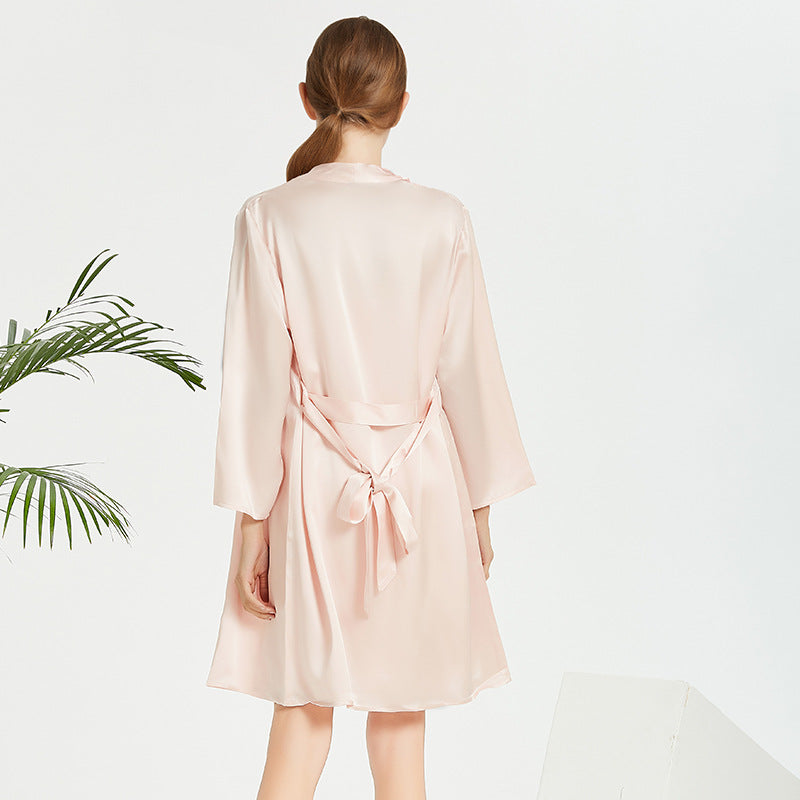Belle 19 Momme Mulberry Silk Nightdress & Nightgown Set