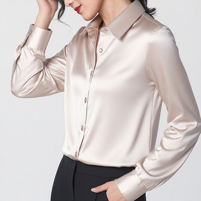 Solène Tailored Mulberry Silk Blouse