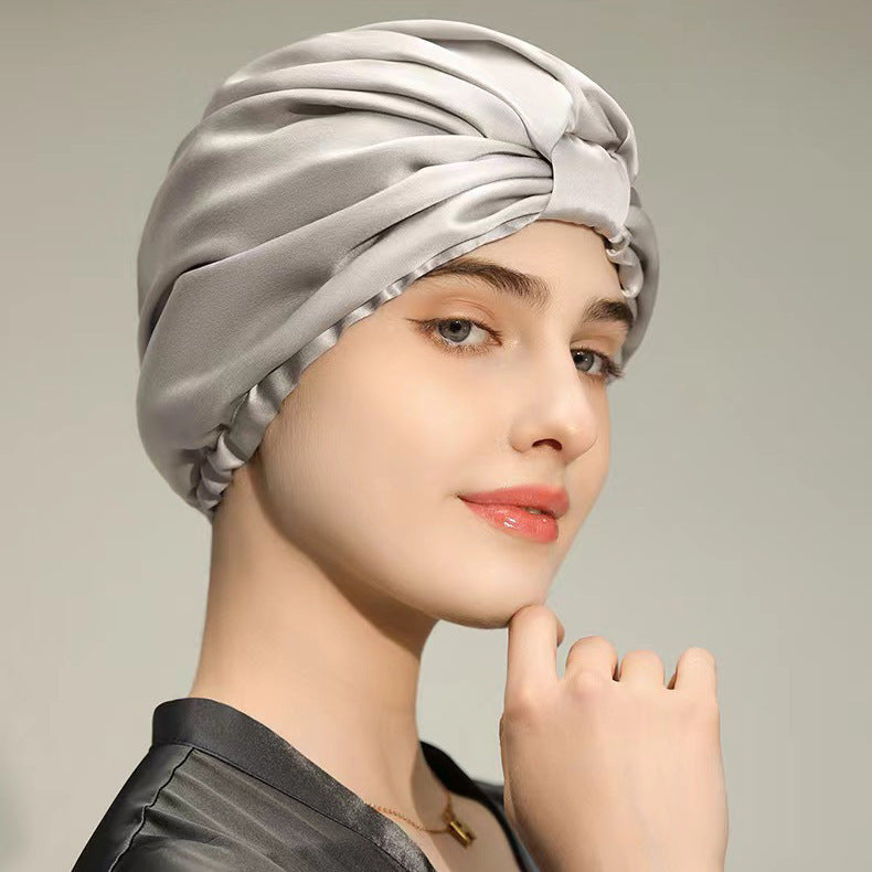 Elegant 19 Momme Mulberry Silk Twist Sleep Bonnet