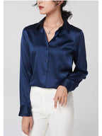 Solène Tailored Mulberry Silk Blouse