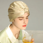Elegant 19 Momme Mulberry Silk Twist Sleep Bonnet