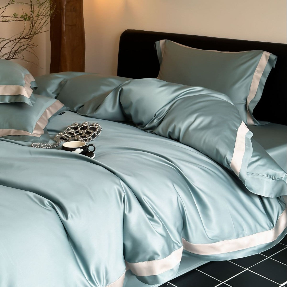 Noélie Tencel-Cotton Four-Piece Bedding Set
