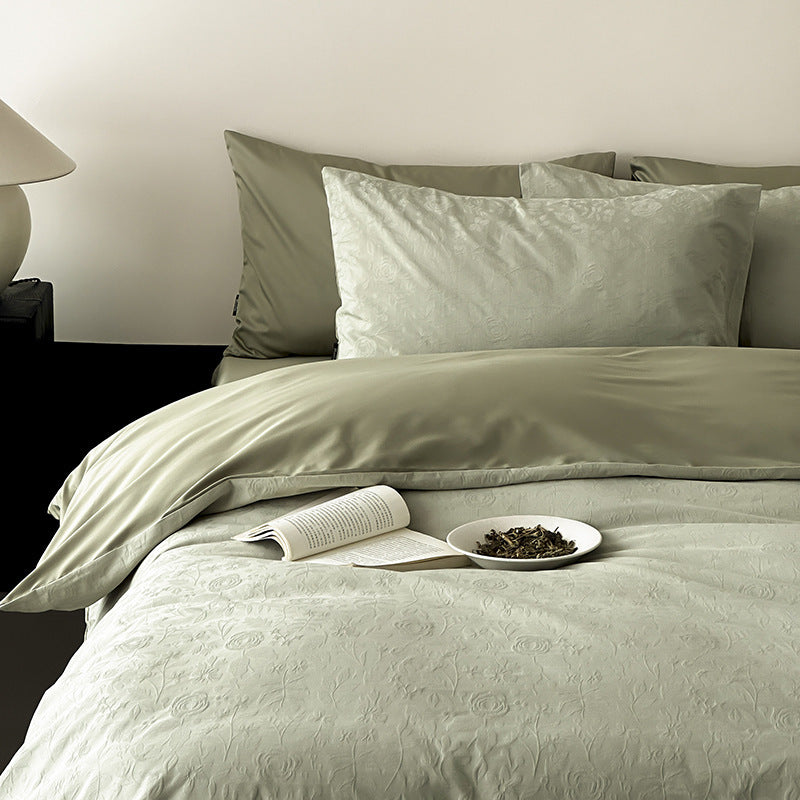 Softstone Long-Staple Cotton Jacquard Four-Piece Bedding Set