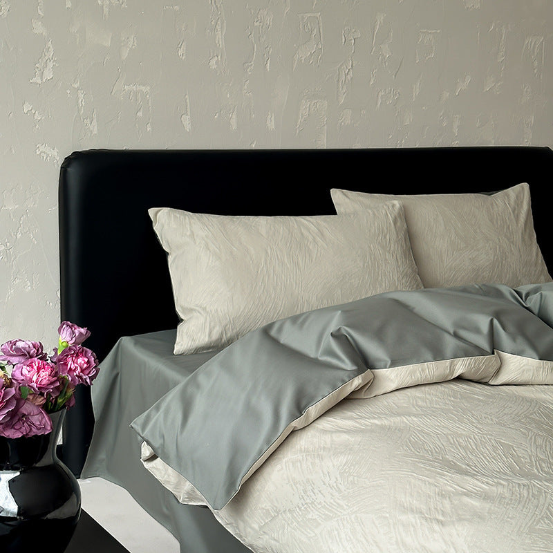 Softstone Long-Staple Cotton Jacquard Four-Piece Bedding Set