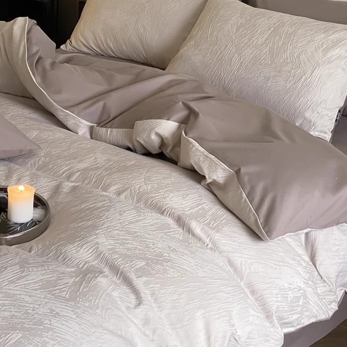 Softstone Long-Staple Cotton Jacquard Four-Piece Bedding Set
