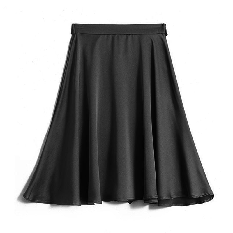 Fleur 22 Momme Mulberry Silk Bow Midi Skirt