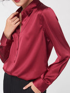 Solène Tailored Mulberry Silk Blouse