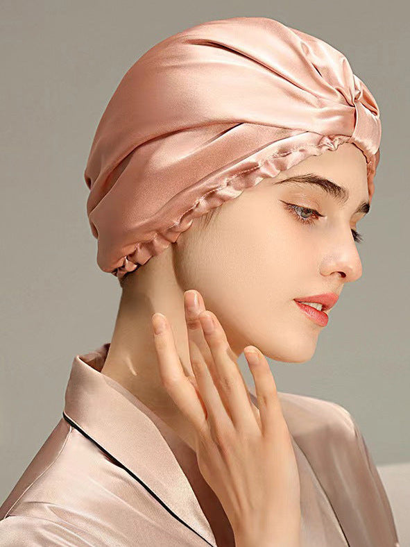 Elegant 19 Momme Mulberry Silk Twist Sleep Bonnet