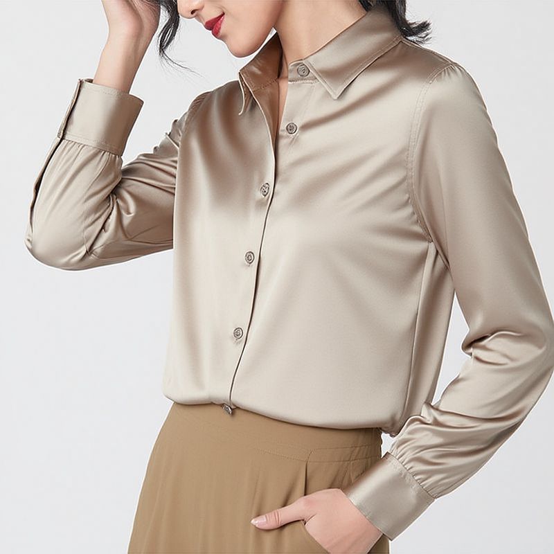 Solène Tailored Mulberry Silk Blouse