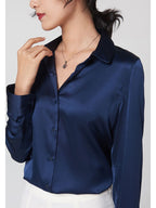 Solène Tailored Mulberry Silk Blouse