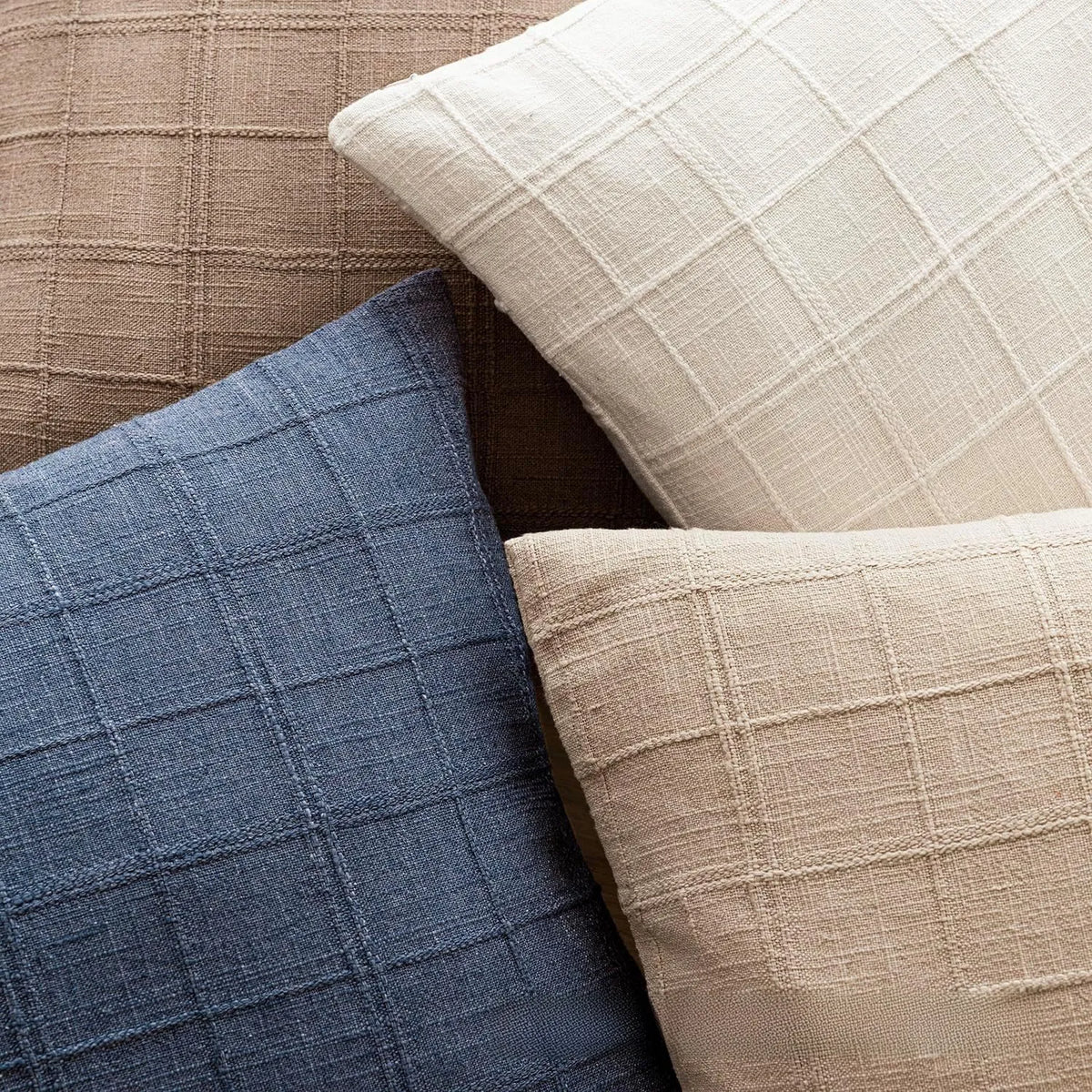 Dune Weave Textured Cotton-Linen Pillowcase — 45 × 45 cm
