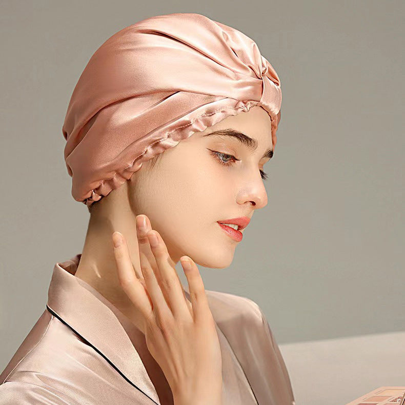Elegant 19 Momme Mulberry Silk Twist Sleep Bonnet