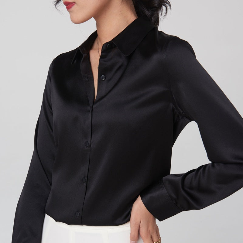 Solène Tailored Mulberry Silk Blouse