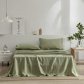 Elara Linen Bed Sheet and Pillowcase Set
