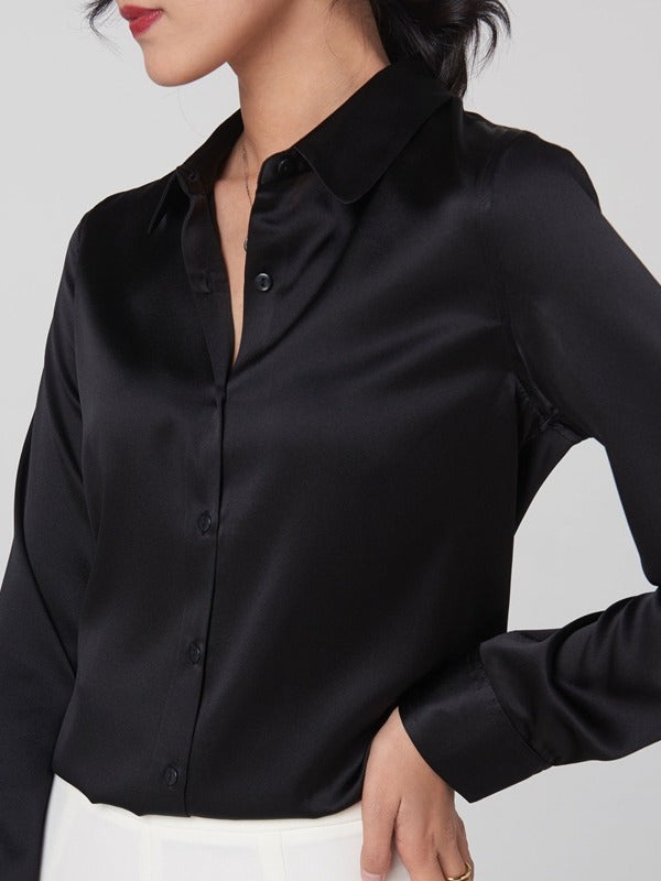 Solène Tailored Mulberry Silk Blouse