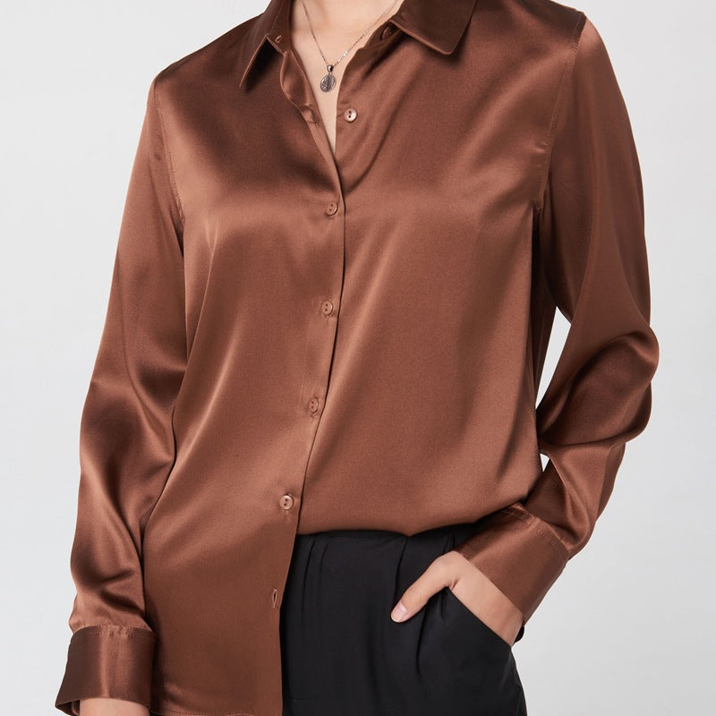 Solène Tailored Mulberry Silk Blouse