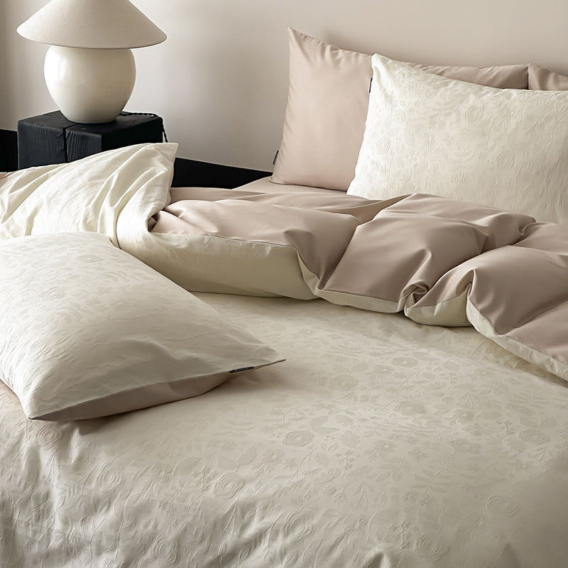 Softstone Long-Staple Cotton Jacquard Four-Piece Bedding Set