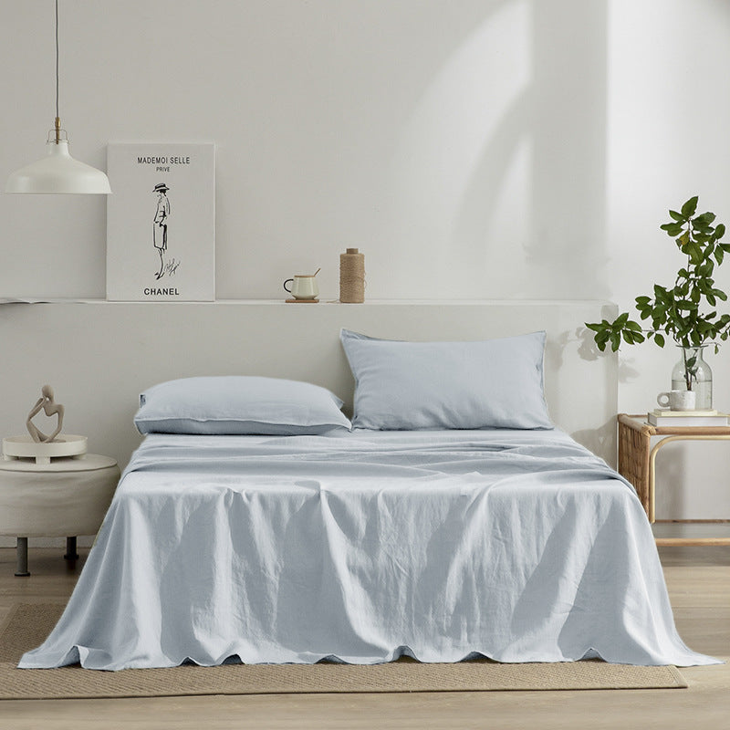 Elara Linen Bed Sheet and Pillowcase Set
